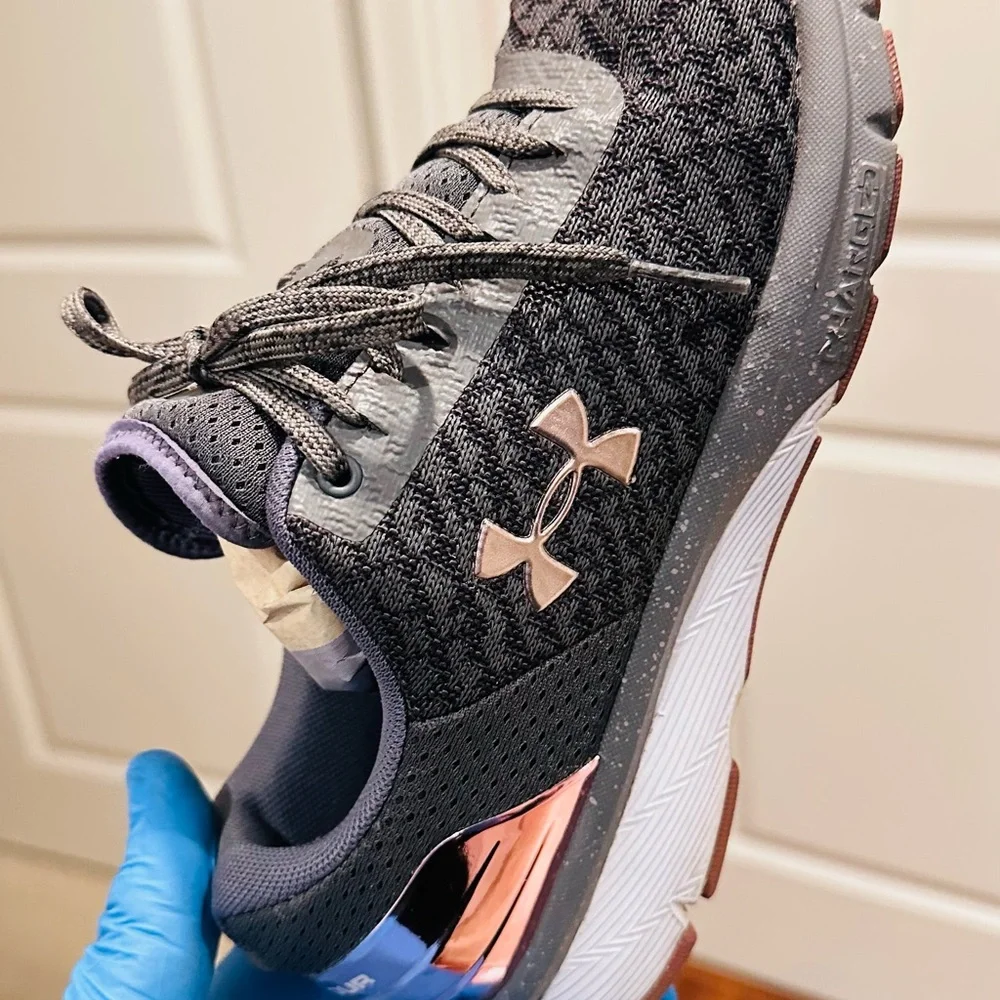 Under Armour Women's Charcoal and Rose Gold Athletic Shoes - Picture 4 of 12